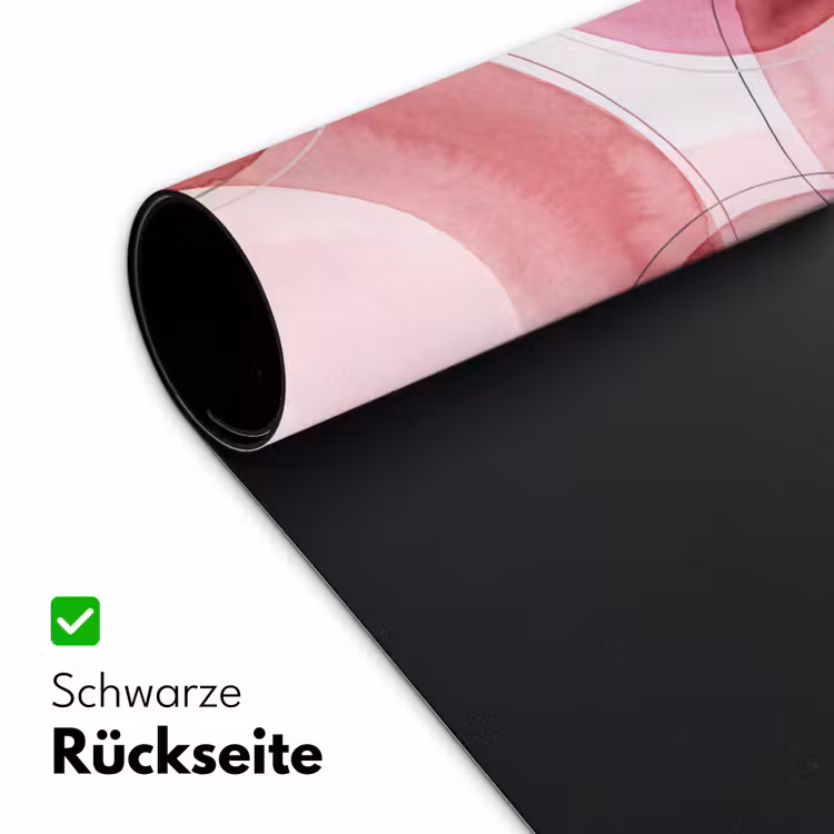 Schreibtischunterlage - Zusammenfassung – Kreise – Modern – Rosa – Kunst - Abstract - Cirkels - Modern - Roze - Kunst Muismat XXL klein