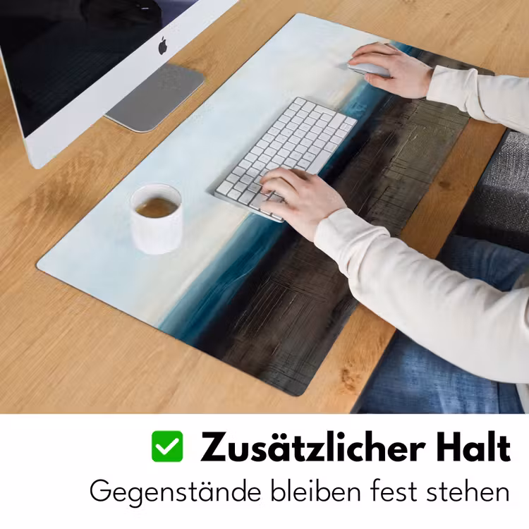 Abstract - Landschap - Horizon - Blauw - Modern Muismat XXL klein -ysfeer3_duits