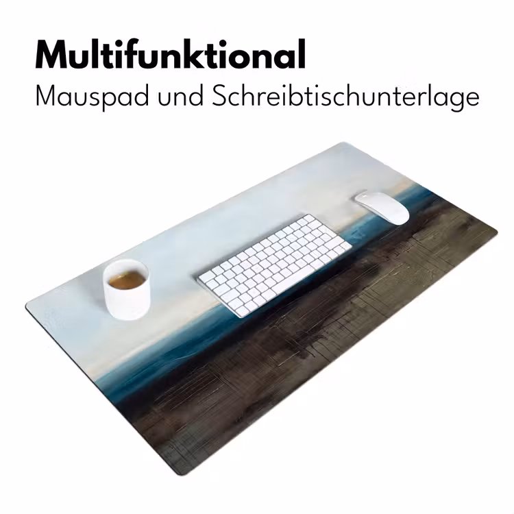 Abstract - Landschap - Horizon - Blauw - Modern Muismat XXL klein -ysfeer4_duits