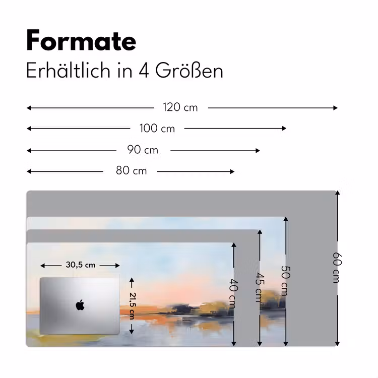Abstract - Landschap - Horizon - Modern - Kleurrijk Muismat XXL klein -ysfeer5_duits