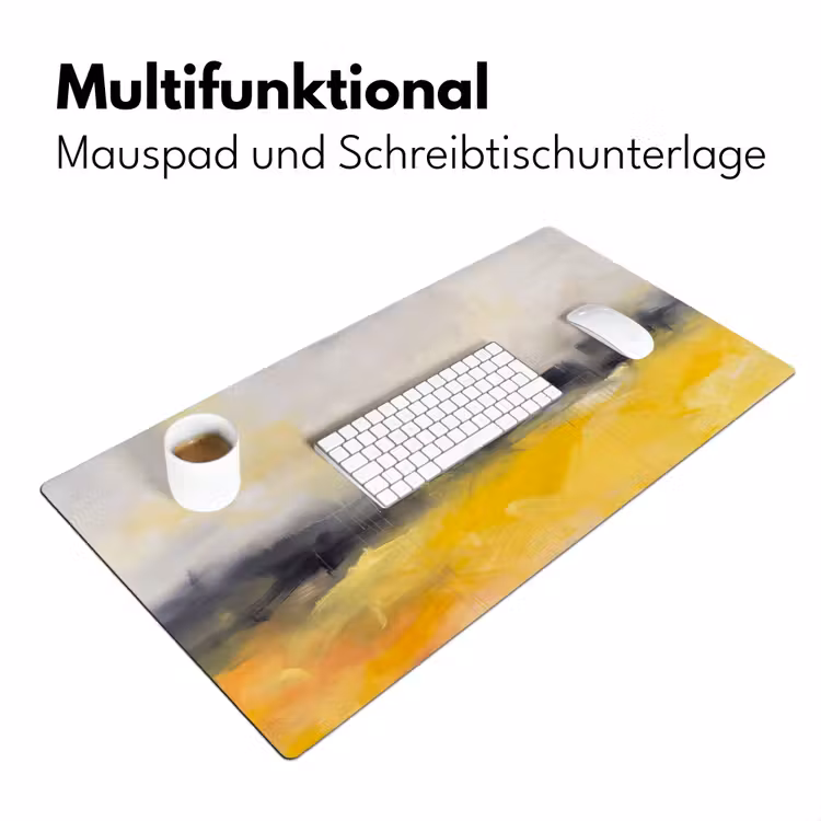 Abstract - Landschap - Modern - Geel Muismat XXL klein -ysfeer4_duits