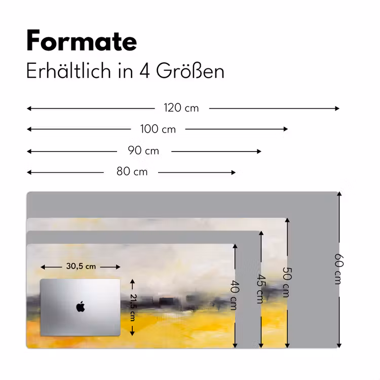 Abstract - Landschap - Modern - Geel Muismat XXL klein -ysfeer5_duits