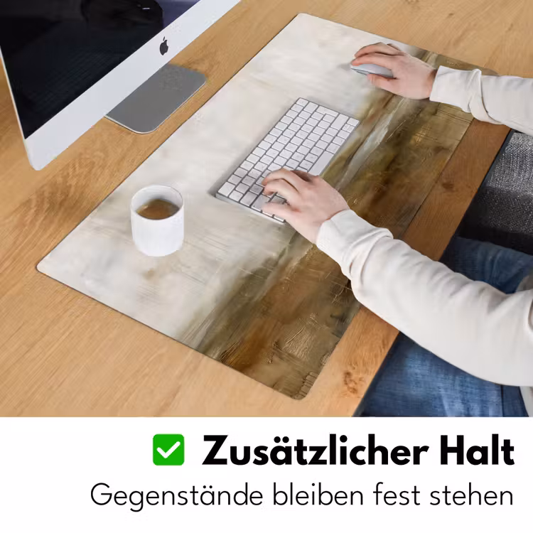 Abstract - Landschap - Natuur - Beige - Bruin Muismat XXL klein -ysfeer3_duits