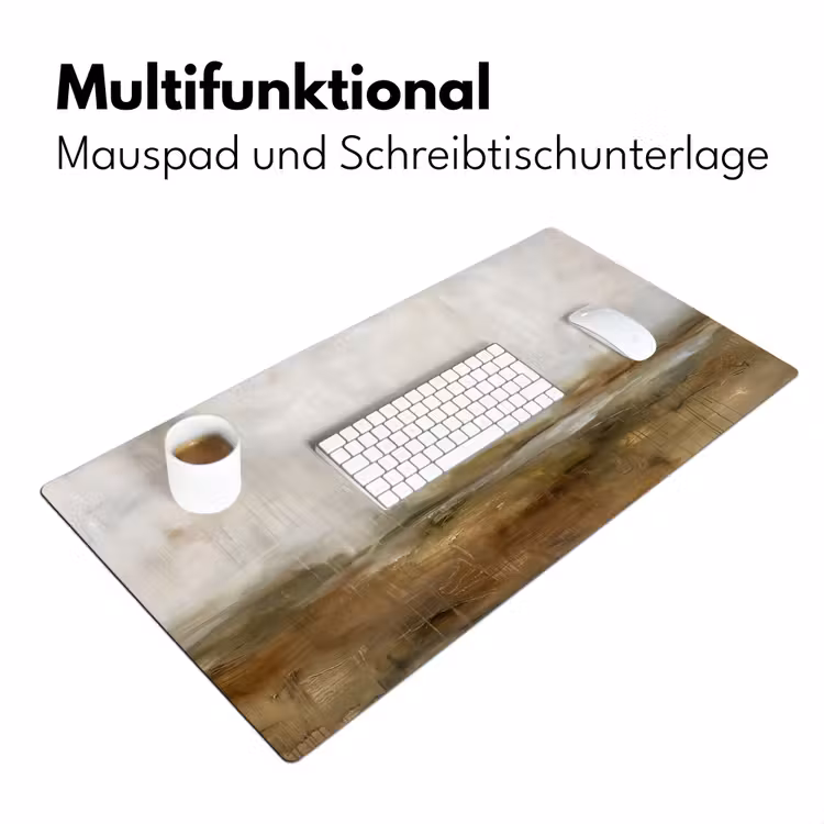Abstract - Landschap - Natuur - Beige - Bruin Muismat XXL klein -ysfeer4_duits