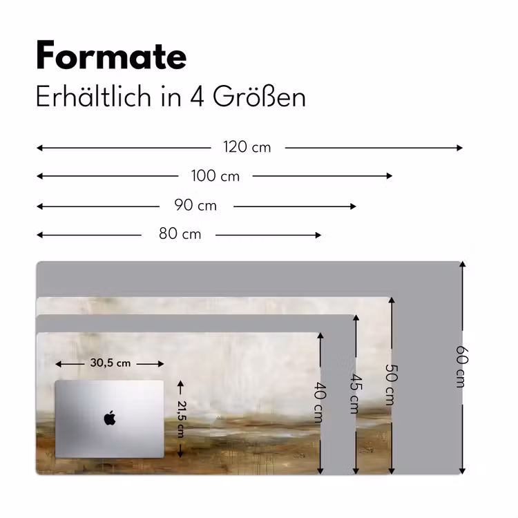 Abstract - Landschap - Natuur - Beige - Bruin Muismat XXL klein -ysfeer5_duits
