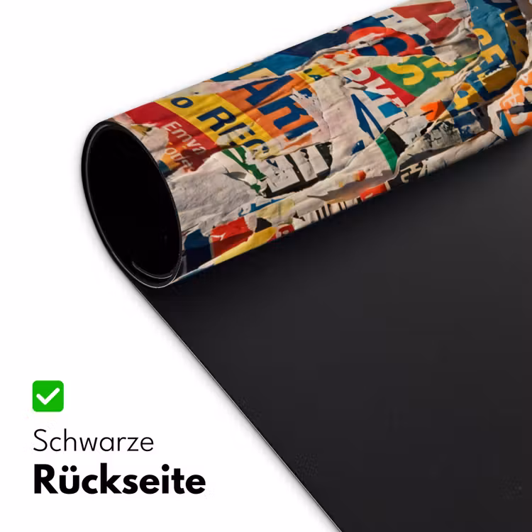 Abstract - Gelaagd papier - Urban - Modern - Kleurrijk Muismat XXL klein -ysfeer2_duits