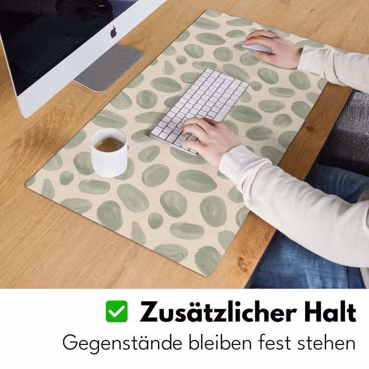 Abstract - Patroon - Organisch - Groen - Modern Muismat XXL klein -ysfeer3_duits