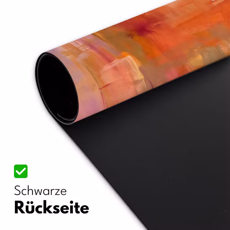 Abstract - Borstelstreken - Kunst - Paars - Goud Muismat XXL klein -ysfeer2_duits