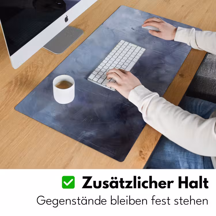 Abstract - Kwaststreken - Modern - Kunst - Grijs Muismat XXL klein -ysfeer3_duits