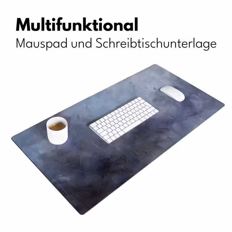 Abstract - Kwaststreken - Modern - Kunst - Grijs Muismat XXL klein -ysfeer4_duits