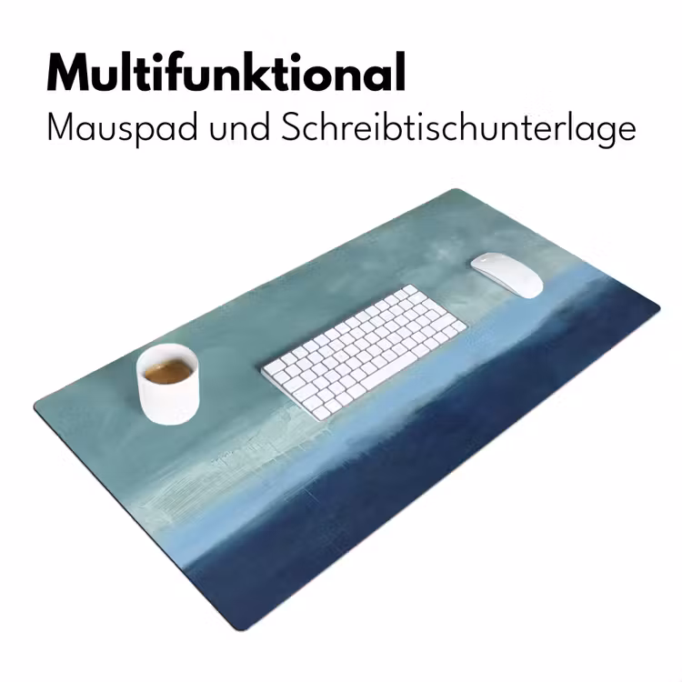 Abstract - Lagen - Rust - Modern - Blauw Muismat XXL klein -ysfeer4_duits
