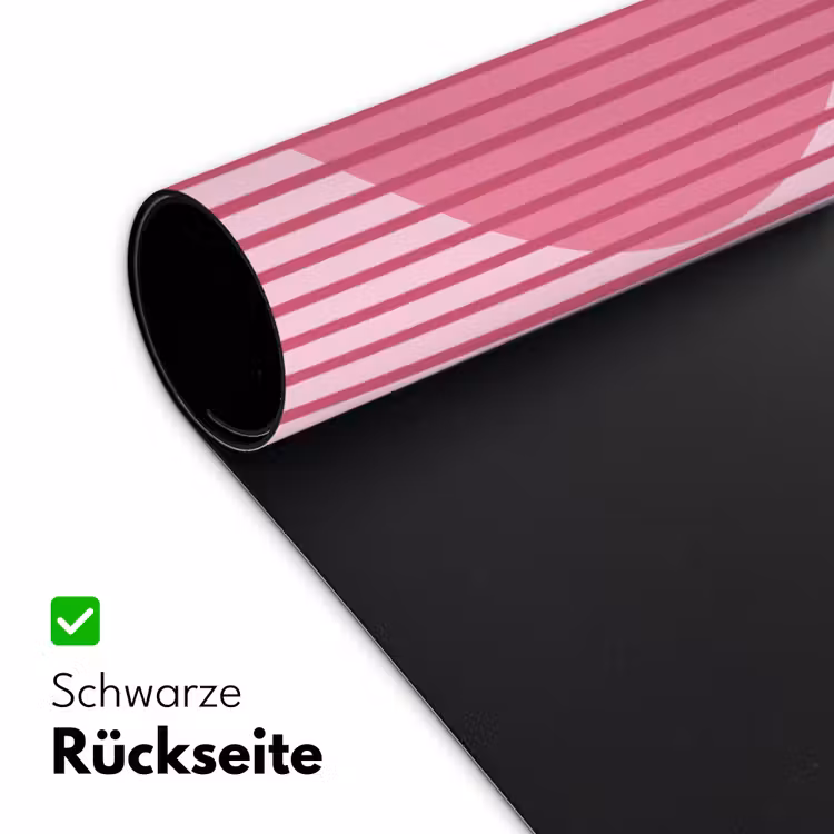 Schreibtischunterlage - Zusammenfassung – Streifen – Oval – Rosa – Modern - Abstract - Strepen - Ovaal - Roze - Modern Muismat XXL klein