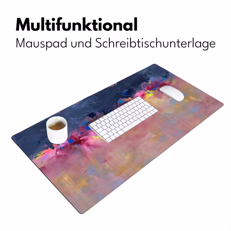 Abstract - Textuur - Kleuren - Modern - Roze Muismat XXL klein -ysfeer4_duits