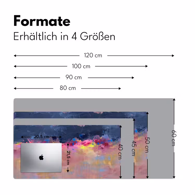 Abstract - Textuur - Kleuren - Modern - Roze Muismat XXL klein -ysfeer5_duits