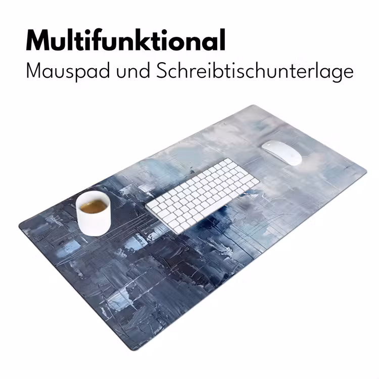 Abstract - Textuur - Kunst - Modern - Blauw Muismat XXL klein -ysfeer4_duits