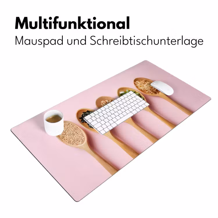 Ingrediënten - Lepels - Hout - Roze Muismat XXL klein -ysfeer4_duits