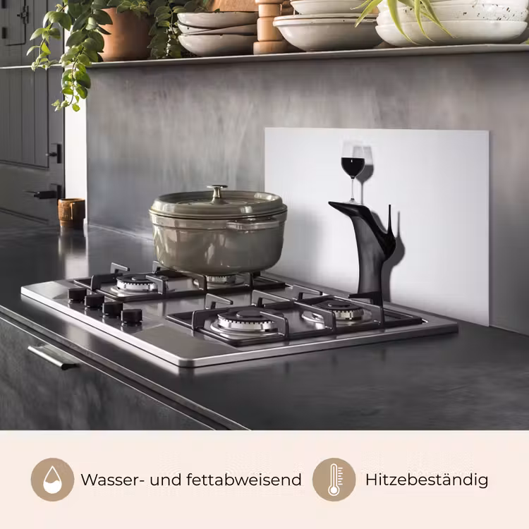 Hak - Wijn - Minimalistisch - Zwart keuken achterwand spatscherm klein -usp_DE