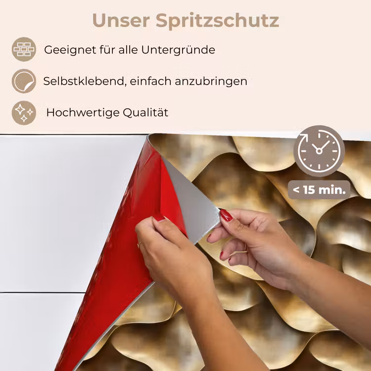Abstract - Antiek - Goud keuken achterwand spatscherm klein 900 -spatscherm_DE