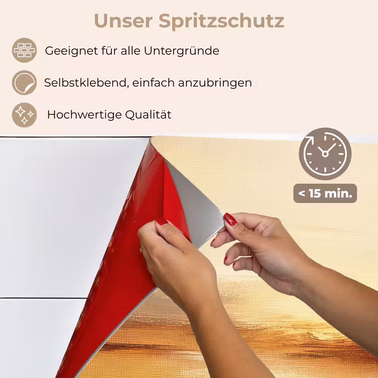 Abstract - Bruin - Modern - Herfst kleuren keuken achterwand spatscherm klein -spatscherm_DE