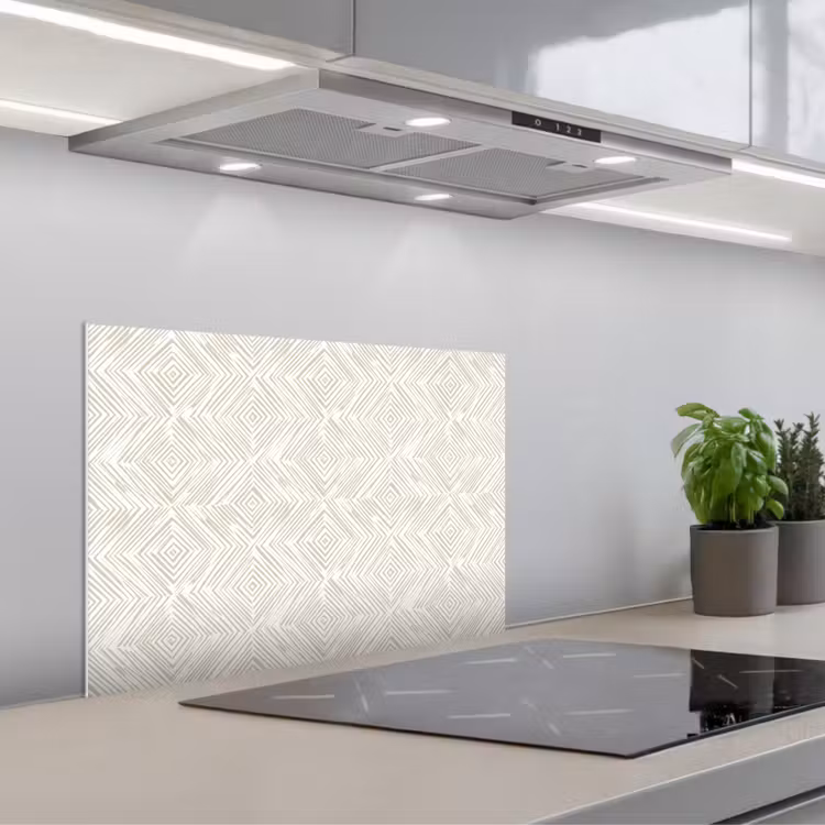 Abstract - Ruiten - Beige keuken achterwand spatscherm klein 900 -3d_schuin