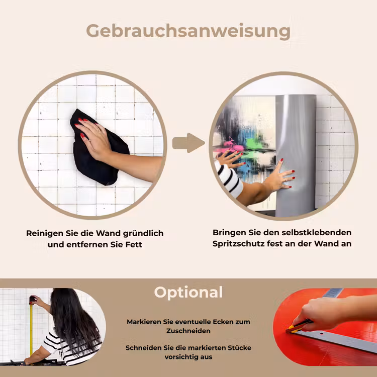 Abstract - Kleurexplosie - Landschap keuken achterwand spatscherm klein -gebruiksaanwijzing_DE