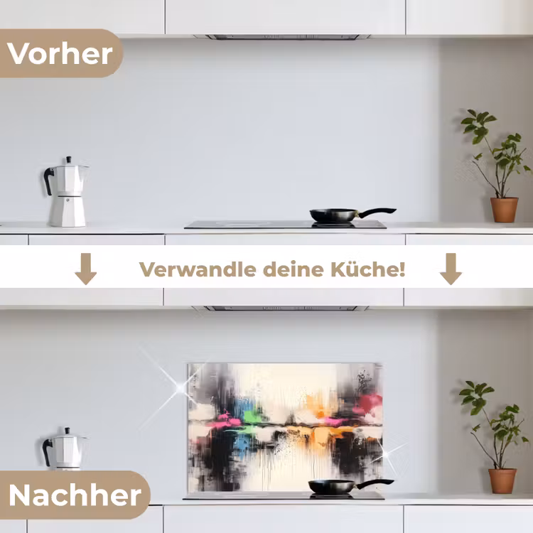 Abstract - Kleurexplosie - Landschap keuken achterwand spatscherm klein -voor_na_DE