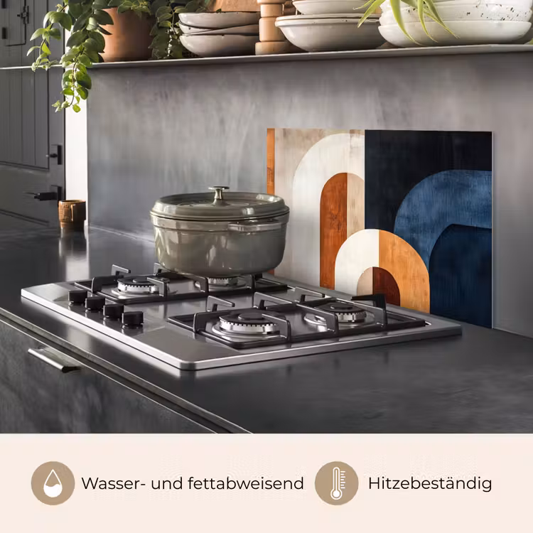 Abstract - Vormen - Donkerblauw keuken achterwand spatscherm klein -usp_DE