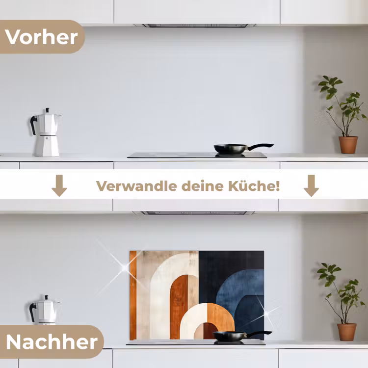 Abstract - Vormen - Donkerblauw keuken achterwand spatscherm klein -voor_na_DE