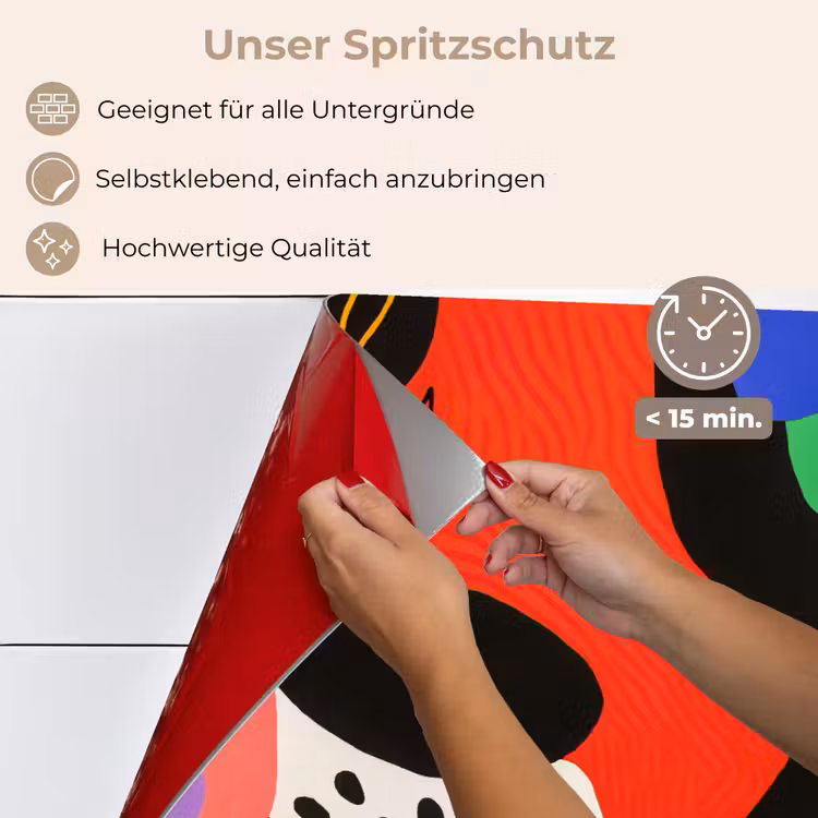 Abstract - Vormen - Kleuren - Stippen keuken achterwand spatscherm klein -spatscherm_DE