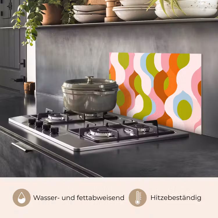 Abstract - Vormen - Roze keuken achterwand spatscherm klein -usp_DE