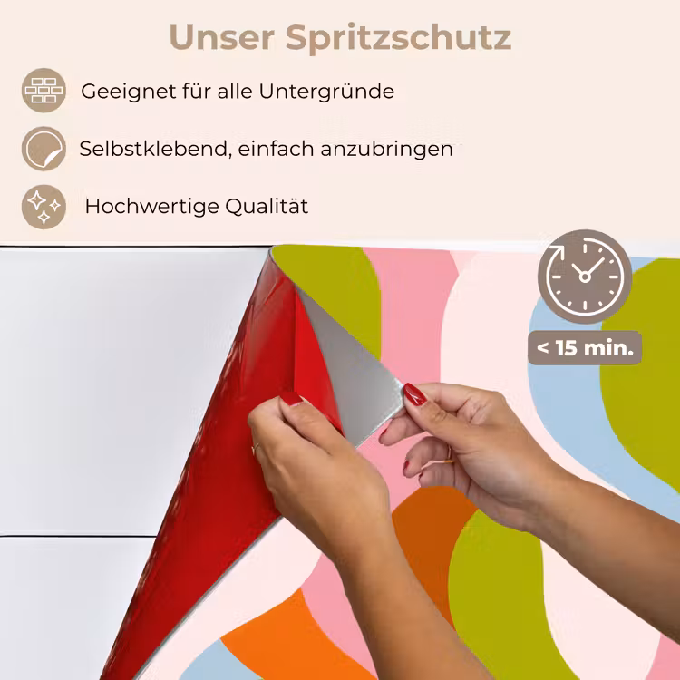 Abstract - Vormen - Roze keuken achterwand spatscherm klein -spatscherm_DE