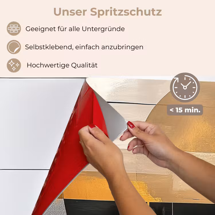 Abstract - Goud - Brons - Groen - Vormen - Modern keuken achterwand spatscherm klein -spatscherm_DE