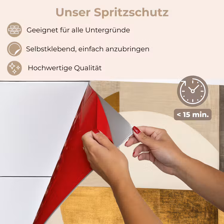 Abstract - Goud - Grijs - Vormen - Geometrisch keuken achterwand spatscherm klein -spatscherm_DE