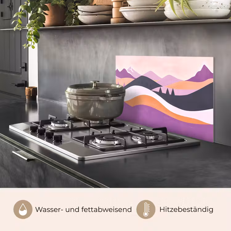 Abstract - Heuvels - Bomen - Groen keuken achterwand spatscherm klein -usp_DE