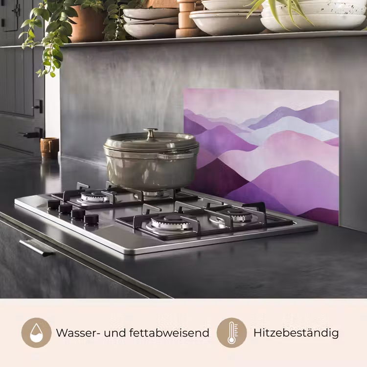 Abstract - Heuvels - Landschap - Paars keuken achterwand spatscherm klein -usp_DE