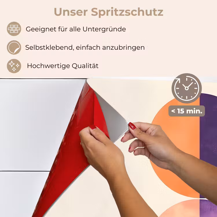 Abstract - Cirkels - Paars keuken achterwand spatscherm klein -spatscherm_DE