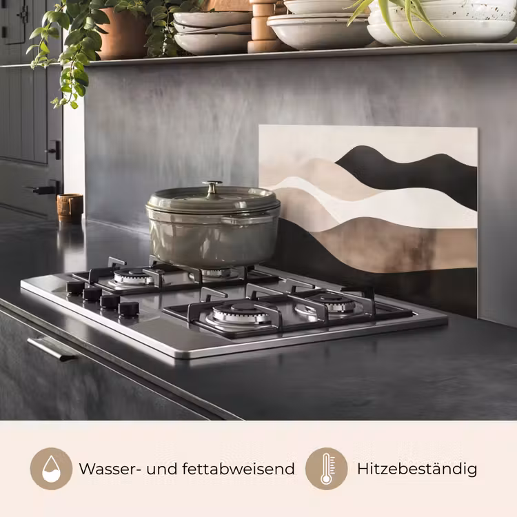 Abstract - Landschap - Golven - Crèmekleur keuken achterwand spatscherm klein -usp_DE