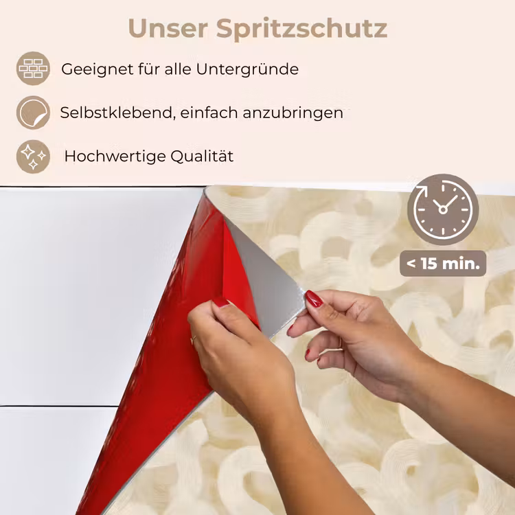 Abstract - Lijnen - Beige keuken achterwand spatscherm klein 900 -spatscherm_DE