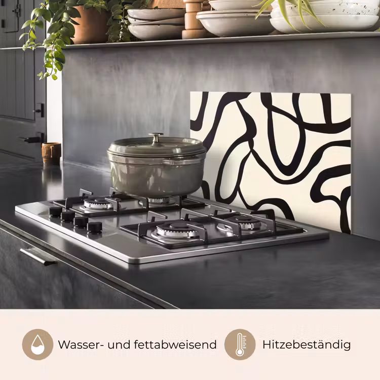 Abstract - Lijnen - Modern - Beige keuken achterwand spatscherm klein -usp_DE