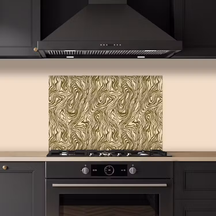 Abstract - Marmer - Groen keuken achterwand spatscherm klein 900 -sfeer1