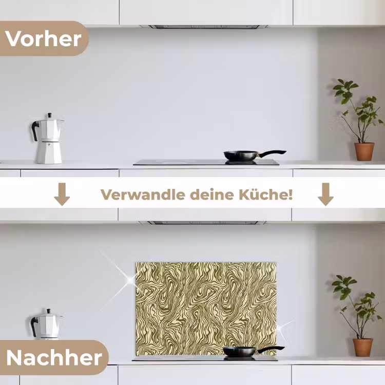 Abstract - Marmer - Groen keuken achterwand spatscherm klein 900 -voor_na_DE
