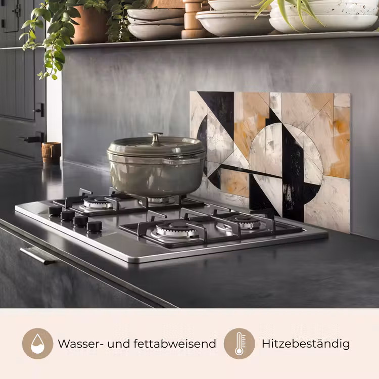 Abstract - Modern - Geometrisch - Pastel keuken achterwand spatscherm klein -usp_DE