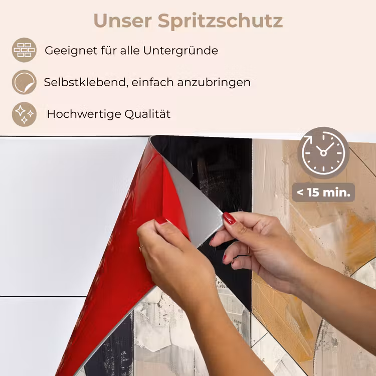 Abstract - Modern - Geometrisch - Pastel keuken achterwand spatscherm klein -spatscherm_DE