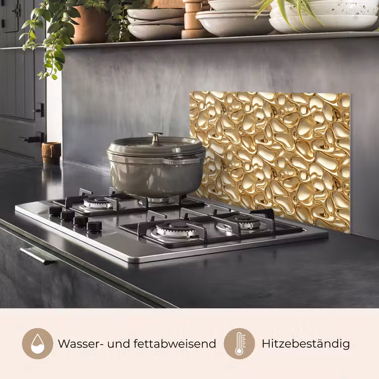 Abstract - Modern - Goud keuken achterwand spatscherm klein 900 -usp_DE