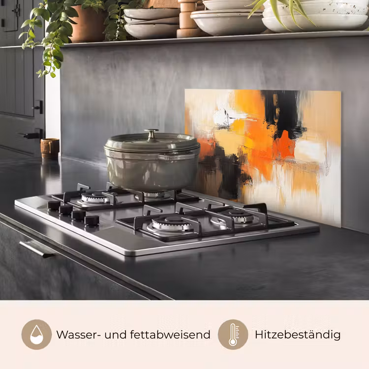 Abstract - Modern - Verflook - Herfst kleuren - Oranje keuken achterwand spatscherm klein -usp_DE