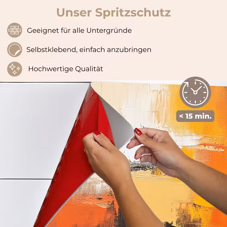 Abstract - Modern - Verflook - Herfst kleuren - Oranje keuken achterwand spatscherm klein -spatscherm_DE