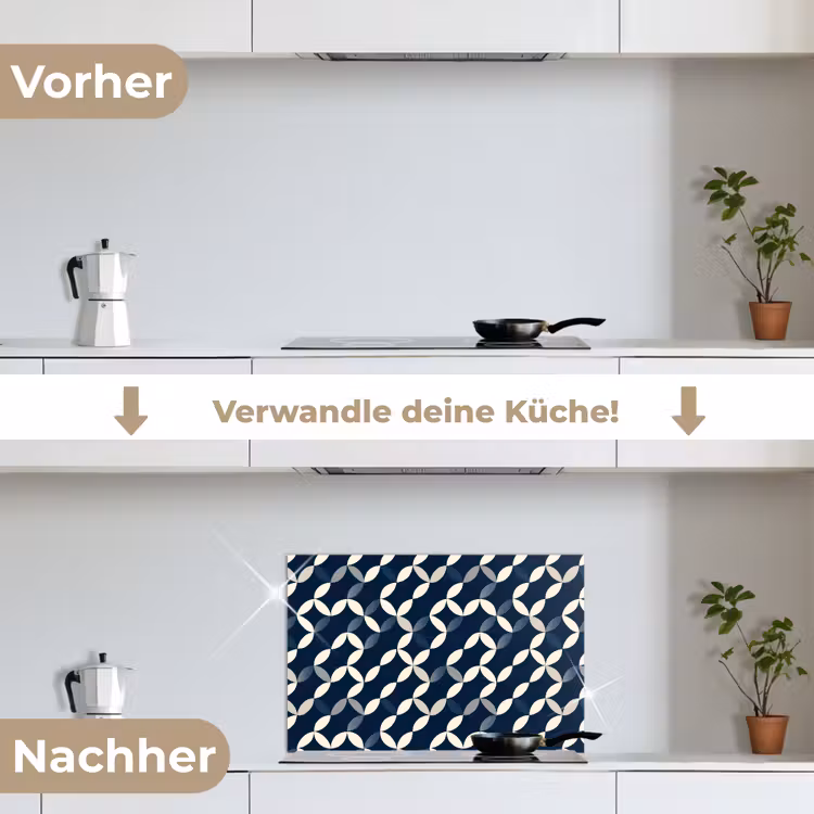 Abstract - Patroon - Blauw keuken achterwand spatscherm klein 900 -voor_na_DE