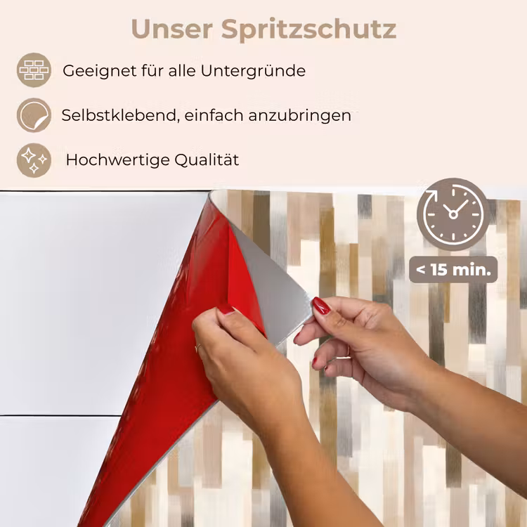 Abstract - Patroon - Kwaststreken keuken achterwand spatscherm klein 900 -spatscherm_DE