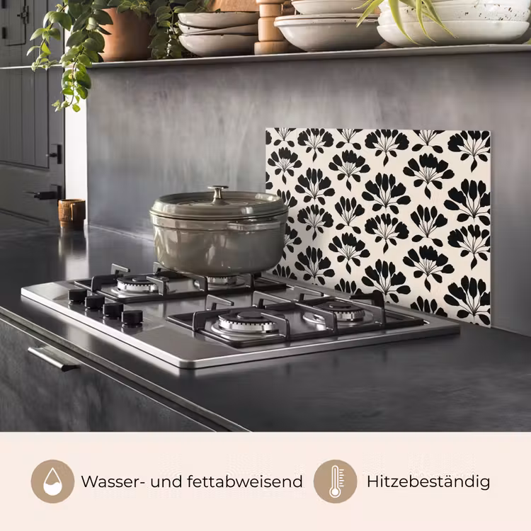 Abstract - Patroon - Zwart keuken achterwand spatscherm klein 900 -usp_DE