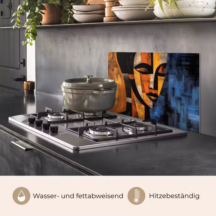 Abstract - Portret - Kleurvakken keuken achterwand spatscherm klein -usp_DE